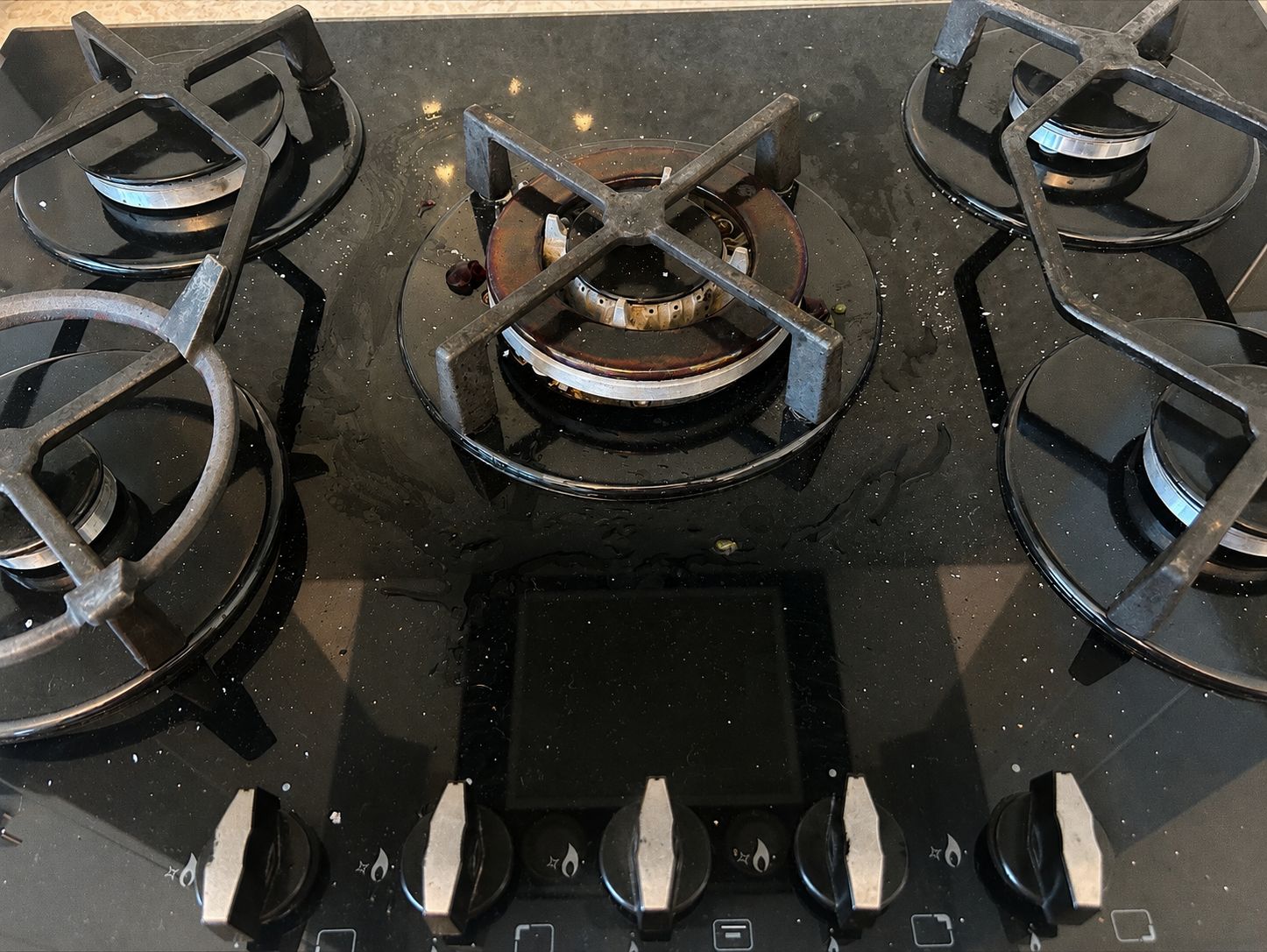 Stove top shine before